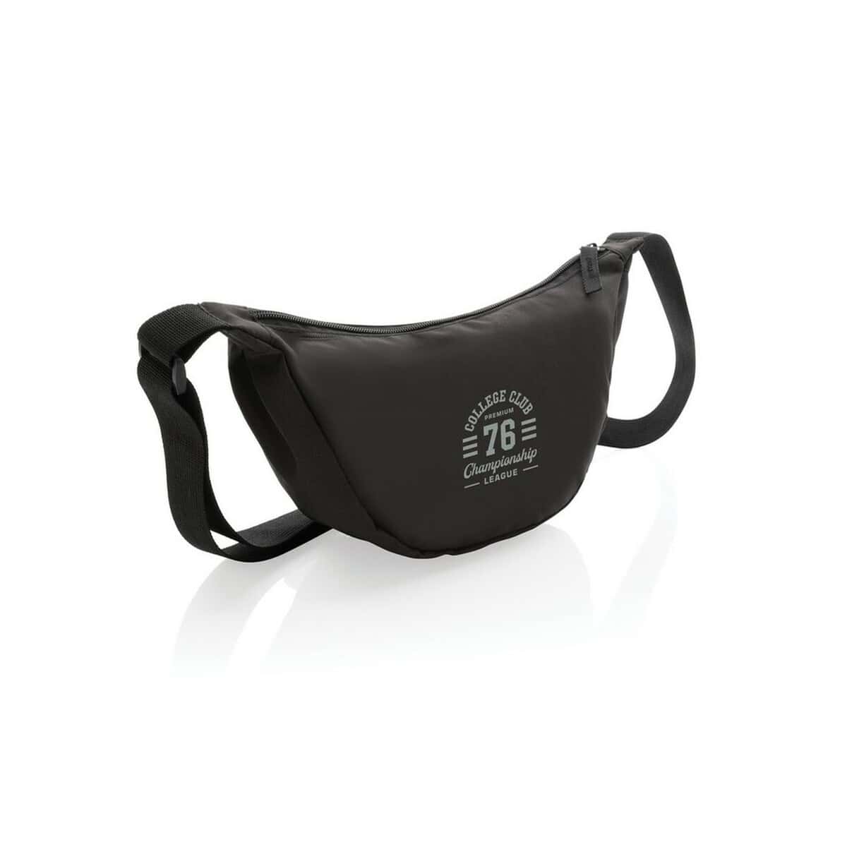 Nerki z logo – saszetka crescent aware™ rpet P763.2001__D_100 Nowość gadżet sportowy nerka czarna z nadrukiem logo. Idealny na treningi, spacer i podróże grawerowany z nadrukiem.