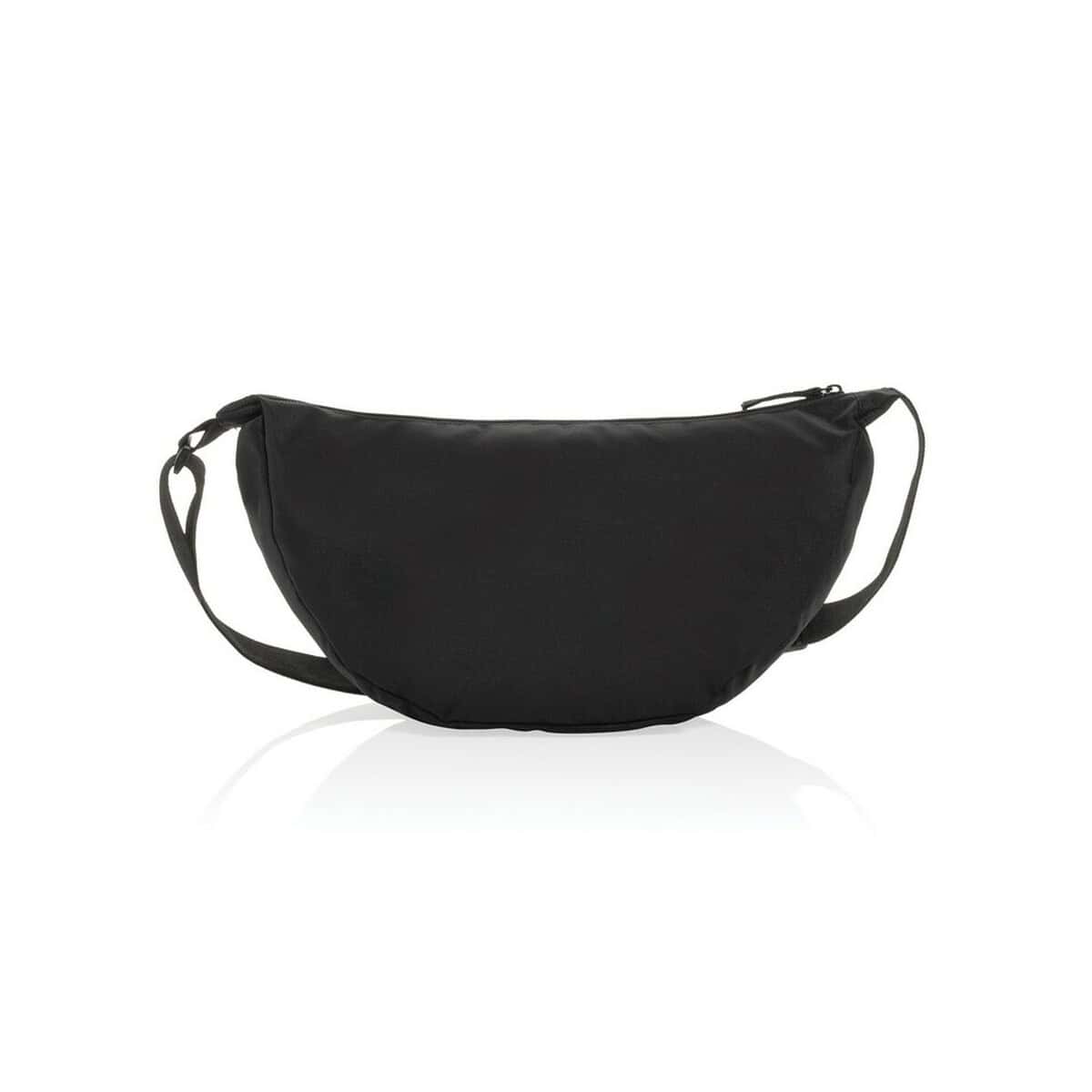 Nerki z logo – saszetka zapinana w pasie crescent xl aware™ rpet P763.5101__B_2 Czarna torba na co dzień, modny dodatek typu saszetka, idealna na telefon i drobiazgi.