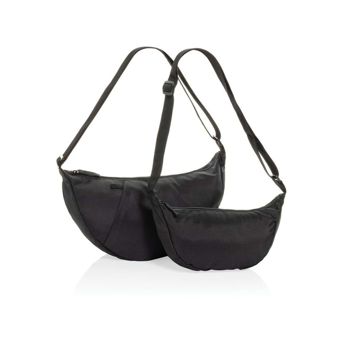 Nerki z logo – saszetka zapinana w pasie crescent xl aware™ rpet P763.5101__G_300 1. Plecak z czarnej tkaniny na grawer, idealny gadżet reklamowy.