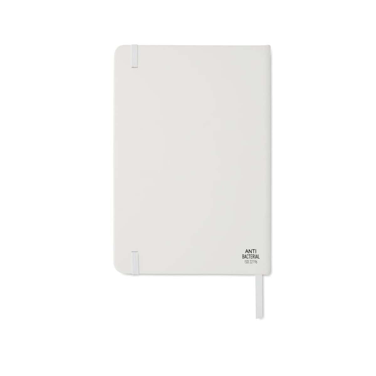 Notatniki z logo – antybakt. notes a5 w linie arco clean mo6141-06-back Notatnik firmowy z logo i funkcją antybakteryjną, idealny do promocji i celów biznesowych.