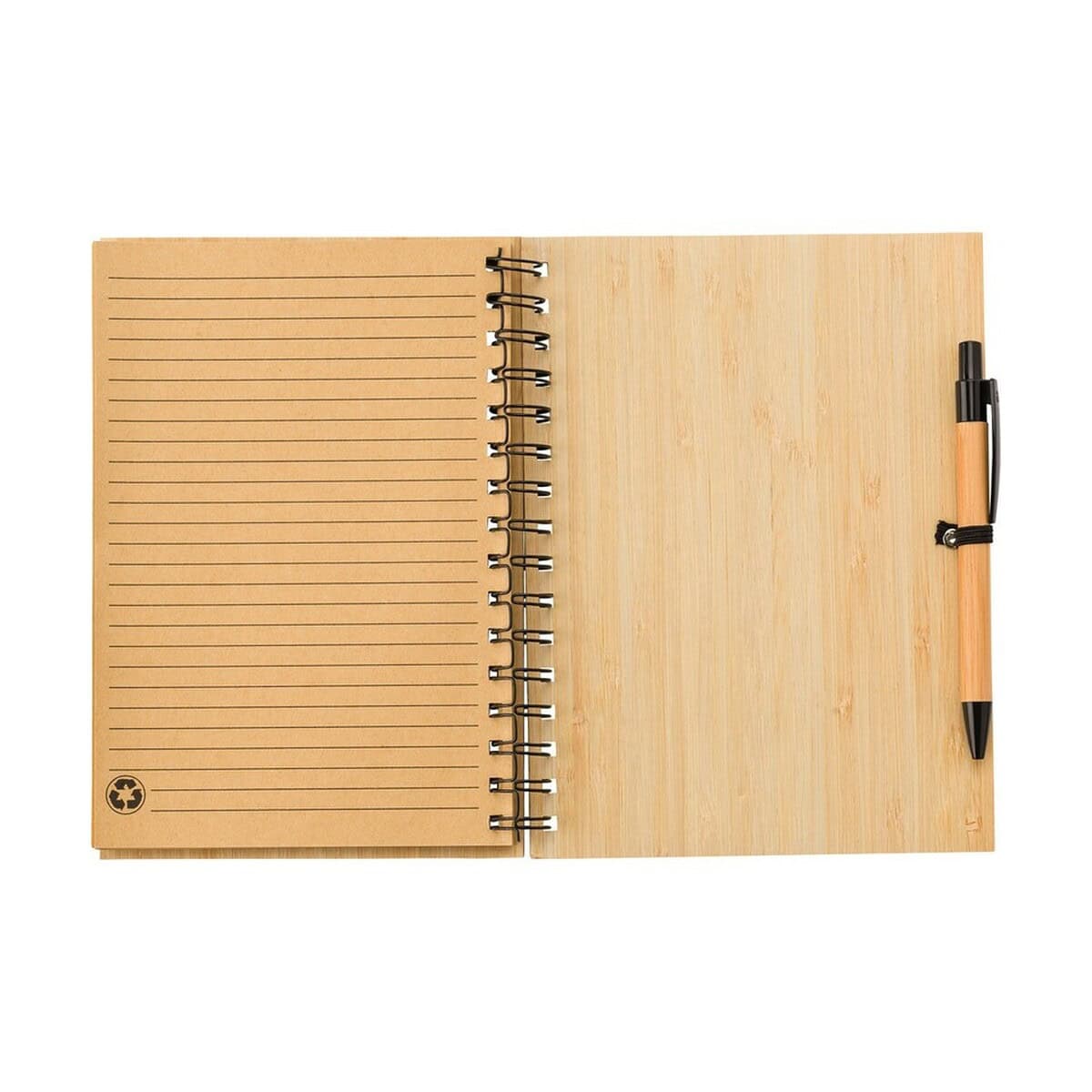 Notatniki z logo – bambusowy notatnik a5 z długopisem V0200-17_INS01 Koszulka z nadrukiem dla firm z personalizacją, grawerem i nadrukami. Idealne gadżety promocyjne na różne okazje.