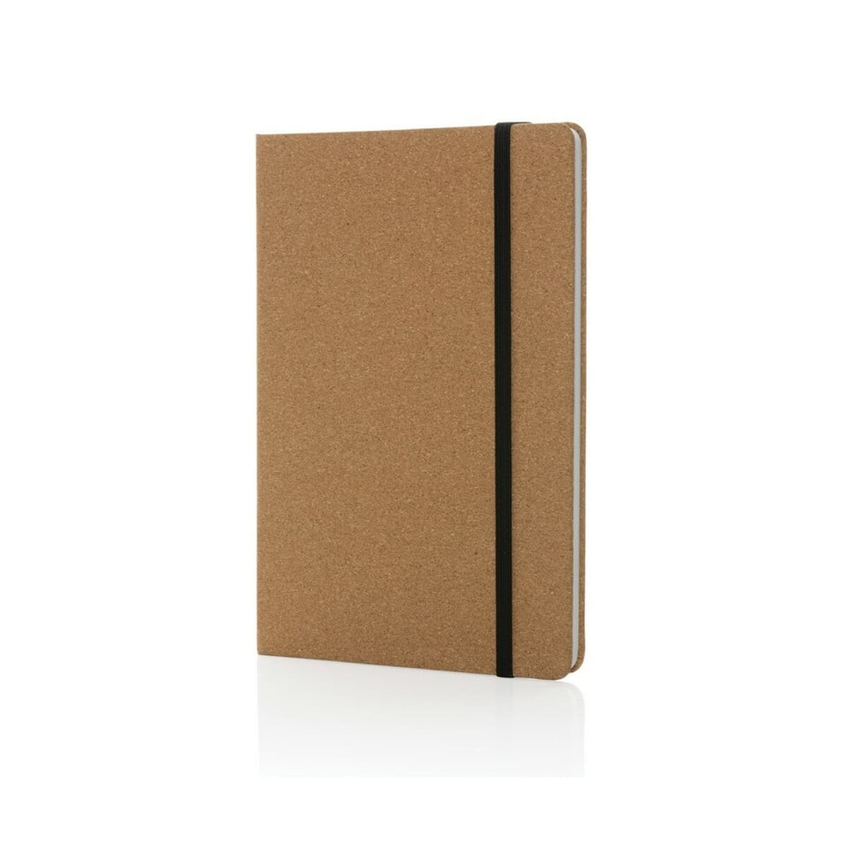 Brązowy notes z gumką, personalizacja i gadżety reklamowe na zamówienie.