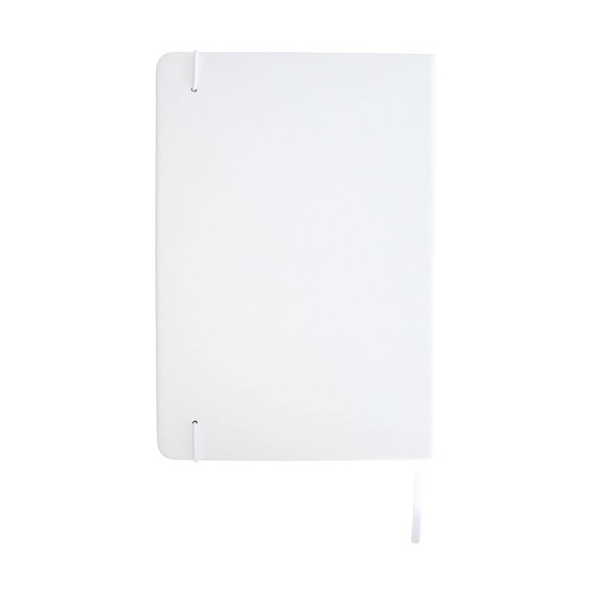 Notatniki z logo – legato elegance zestaw notatnik a5 w twardej okładce z długopisem żelowym 10625801_b1 Biała notatnik z gumką i zakładką, idealny gadżet biurowy i personalizowany upominek.