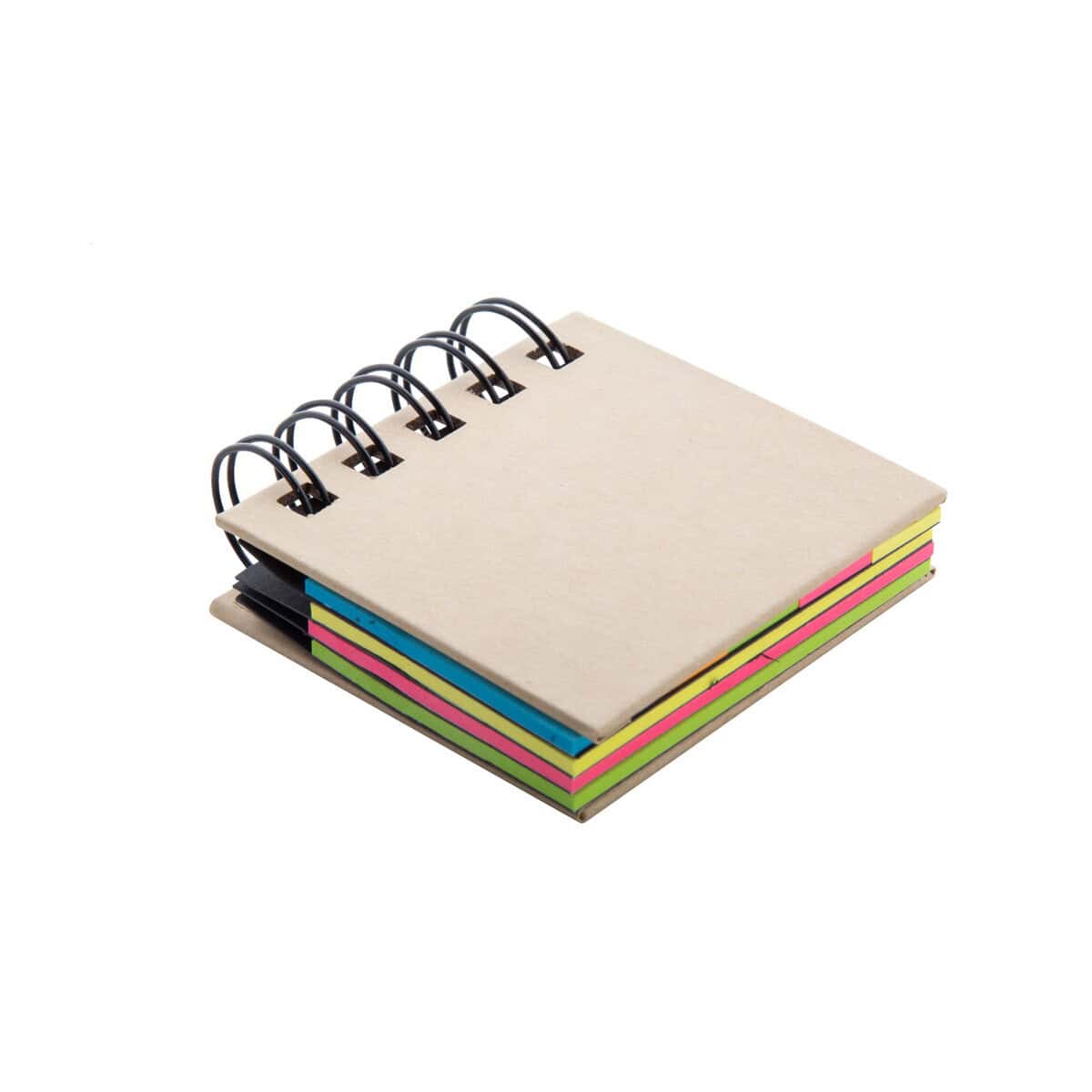 Notatniki z logo – limon notatnik z karteczkami samoprzylepnymi AP741844__E Notatnik z kolorowymi zakładkami, notes biurowy, gadżet z notesem, personalizacja notatek, akcesoria biurowe.