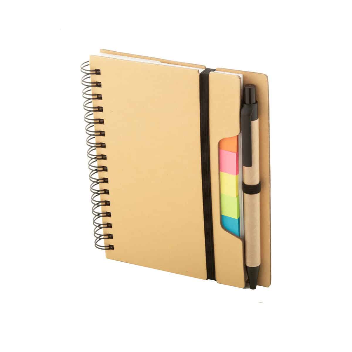 Notatniki z logo – reesy notes AP800771-00 Noteszek, długopis i kolorowe zakładki w eleganckim notesie promocyjnym, idealnym na gadżety firmowe i prezentowe.