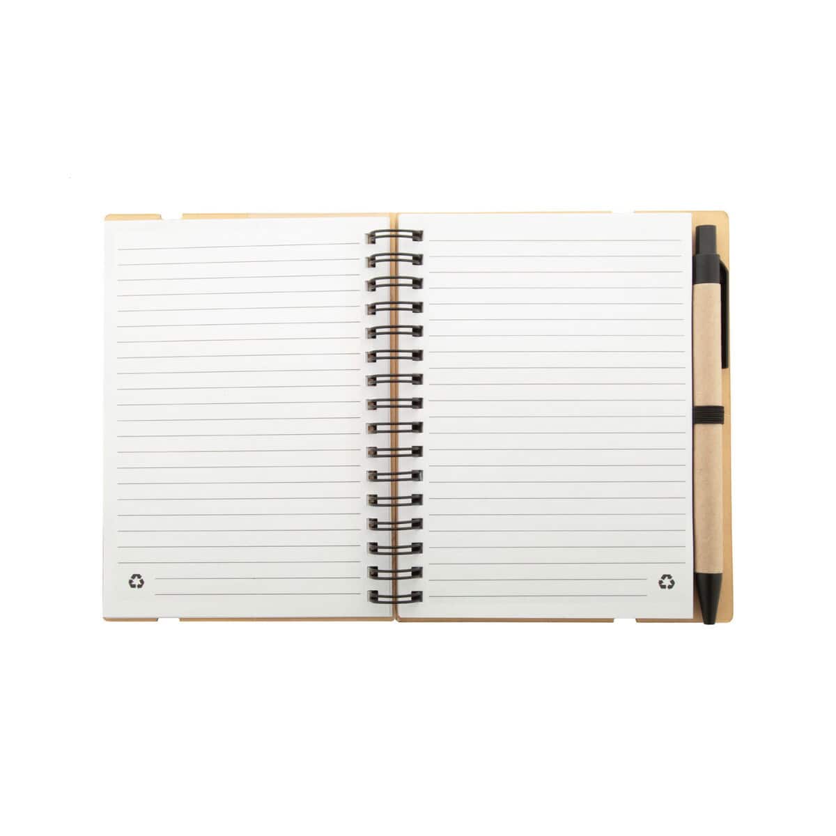 Notatniki z logo – reesy notes AP800771-00__C Notes and długopis w notesie z liniami, biurowe gadżety i akcesoria promocyjne.