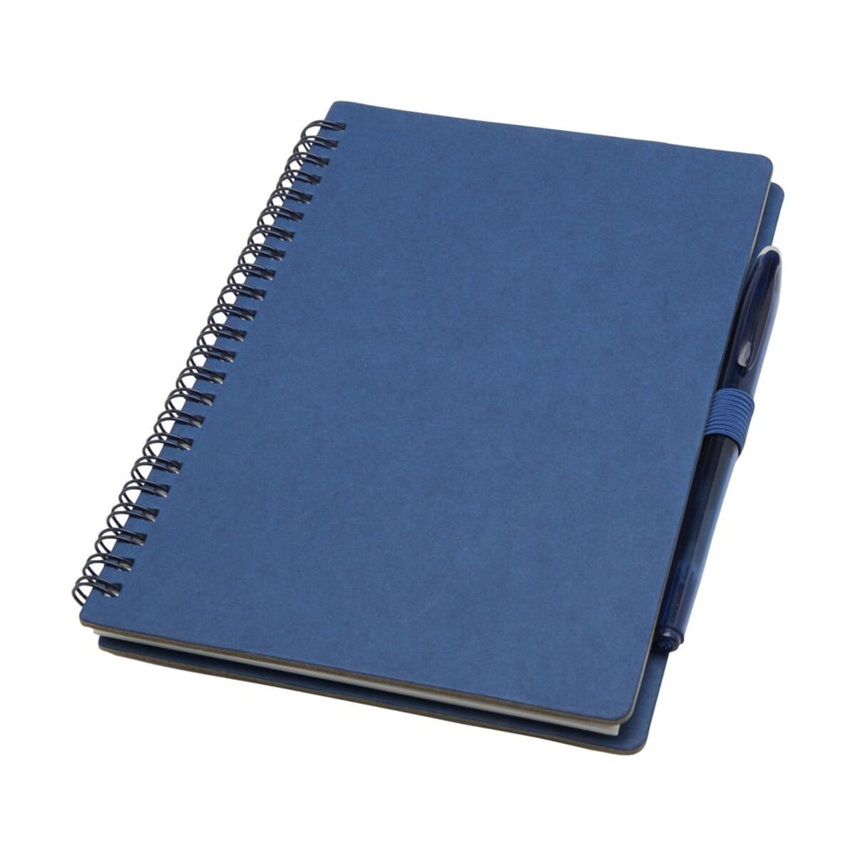 Notatniki z logo – slate zestaw składający się z notatnika wielokrotnego użytku z miękką okładką i długopisu 10798655 Notes, notatnik niebieski spirala, gadżet reklamowy, pióro, akcesoria biurowe, gadżety firmowe, upominek z logo.