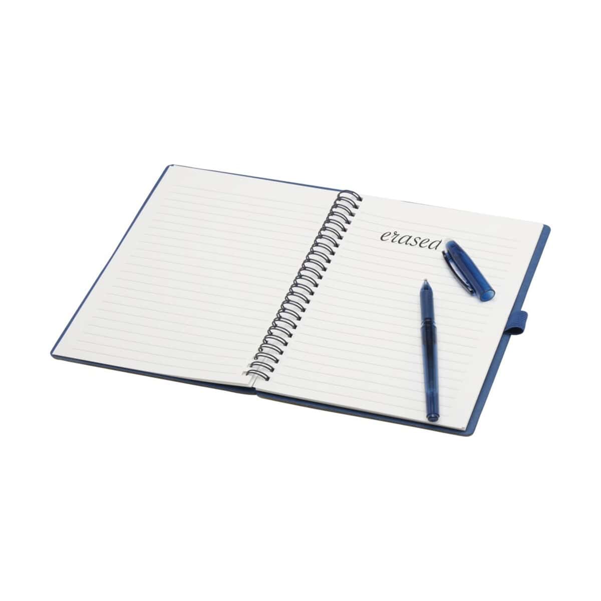 Notatniki z logo – slate zestaw składający się z notatnika wielokrotnego użytku z miękką okładką i długopisu 10798655_e3 Notatnik z napisane słowem