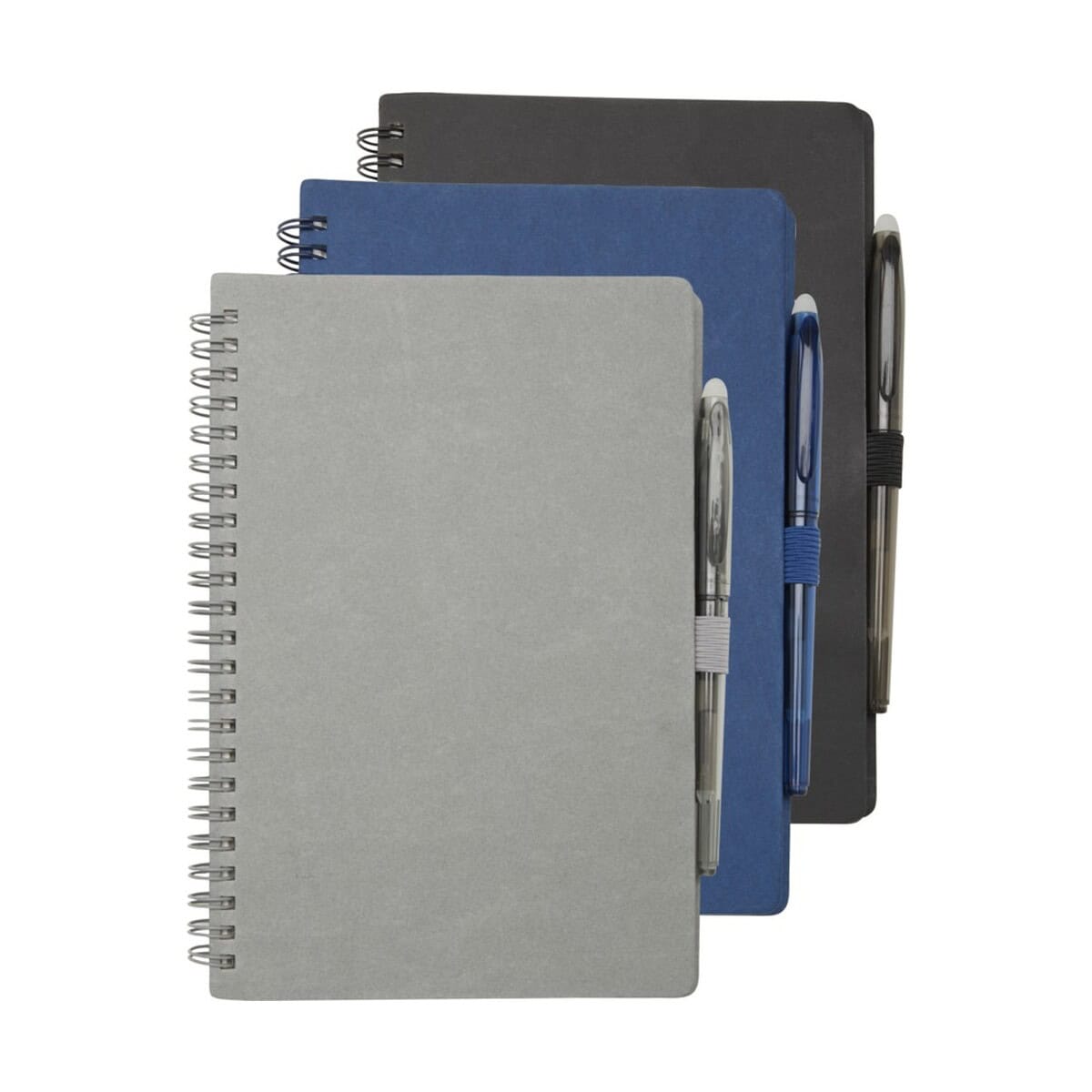 Notatniki z logo – slate zestaw składający się z notatnika wielokrotnego użytku z miękką okładką i długopisu 10798655_g1 Noteszarki z nadrukami, personalizowane gadżety biurowe, długopisy i akcesoria na prezent, etui i notesy reklamowe.