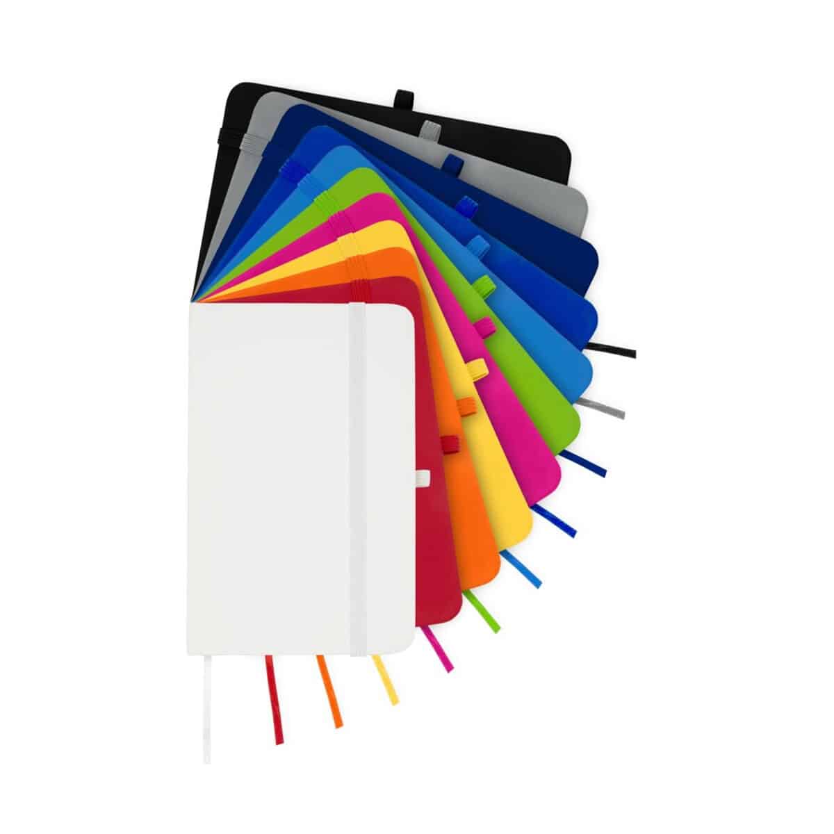 Notatniki z logo – spectrum plus notatnik a6 w twardej okładce 10796301_g1 Kolorowe teczki z organizerem na dokumenty i notatki, idealne gadżety biurowe.