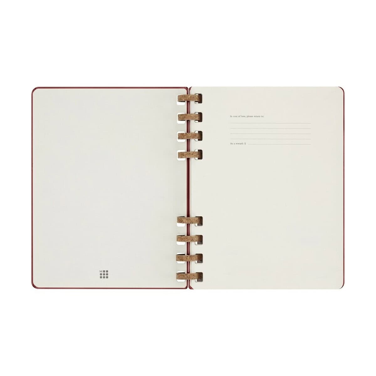 Notatniki z logo – spiralny kalendarz moleskine undated life VM690-05_INS01 Notatnik z skórzanym oprawą i spiralą, elegancki gadżet biurowy na notes, planer, kalendarz, prezent, gadżety firmowe.