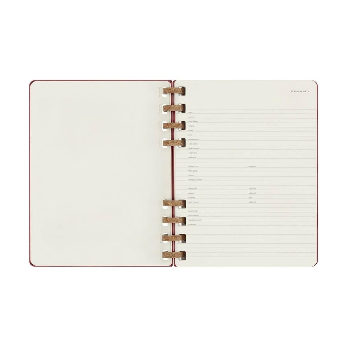 Notatniki z logo – spiralny kalendarz moleskine undated life VM690-05_INS03 Notatnik z personalizowanym designem i perforacją, idealny na notatki i planowanie.