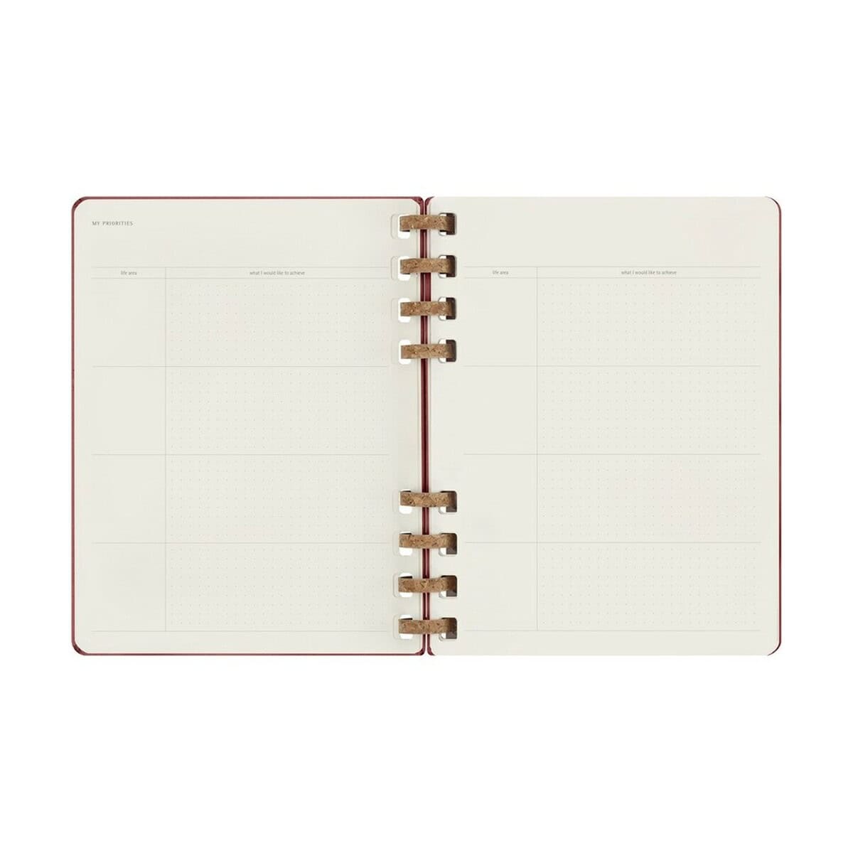 Notatniki z logo – spiralny kalendarz moleskine undated life VM690-05_INS04 Etui na notatki, organizer biurowy z ringami, idealny do planowania i notowania.