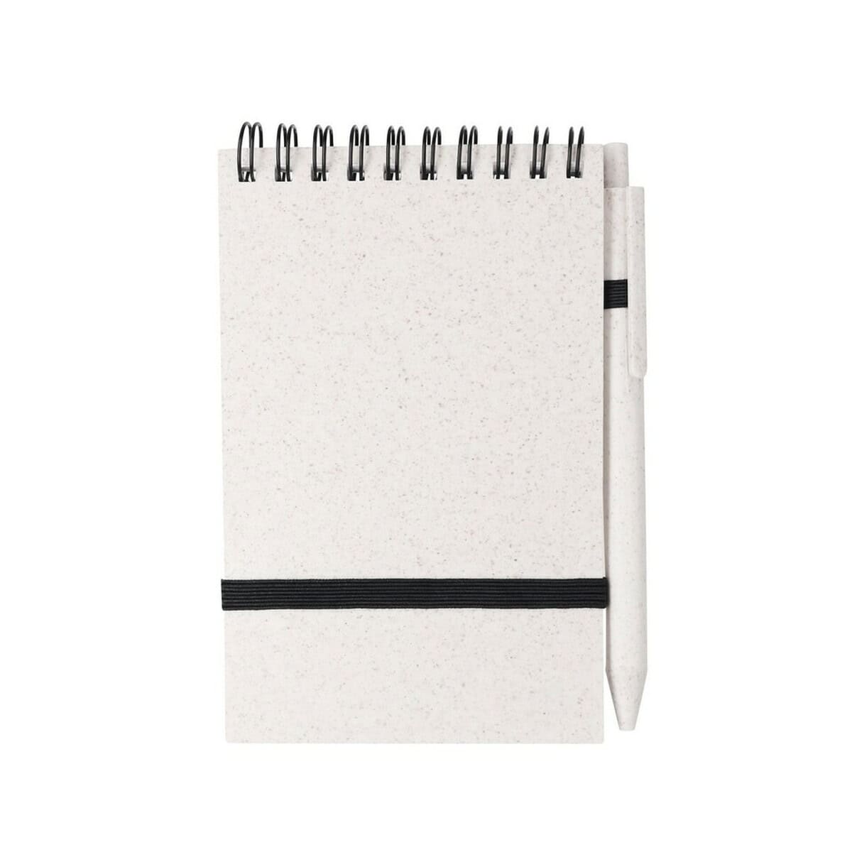 Notatniki z logo – zestaw biurowy, notes, kubek, długopis ze słomy pszenicznej VA647-00_AAB01 Notatnik z długopisem, ekologiczne gadżety biurowe, personalizowane upominki korporacyjne.