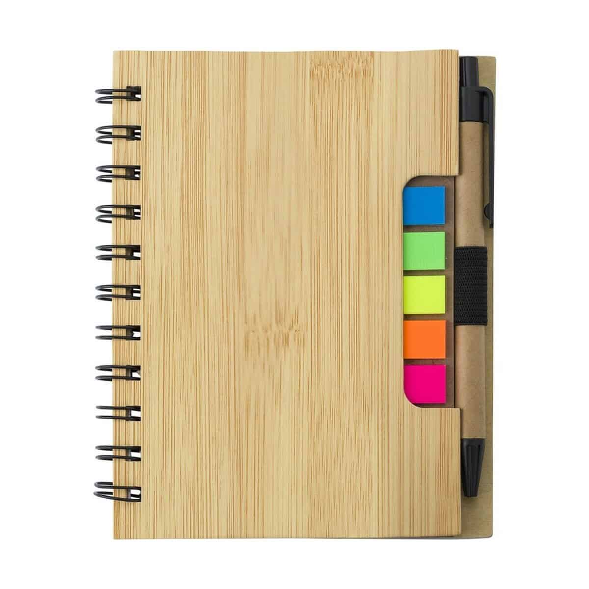 Kolorowe notatki i długopis na biurko, gadżety firmowe, akcesoria biurowe, personalizowane Gadżety.