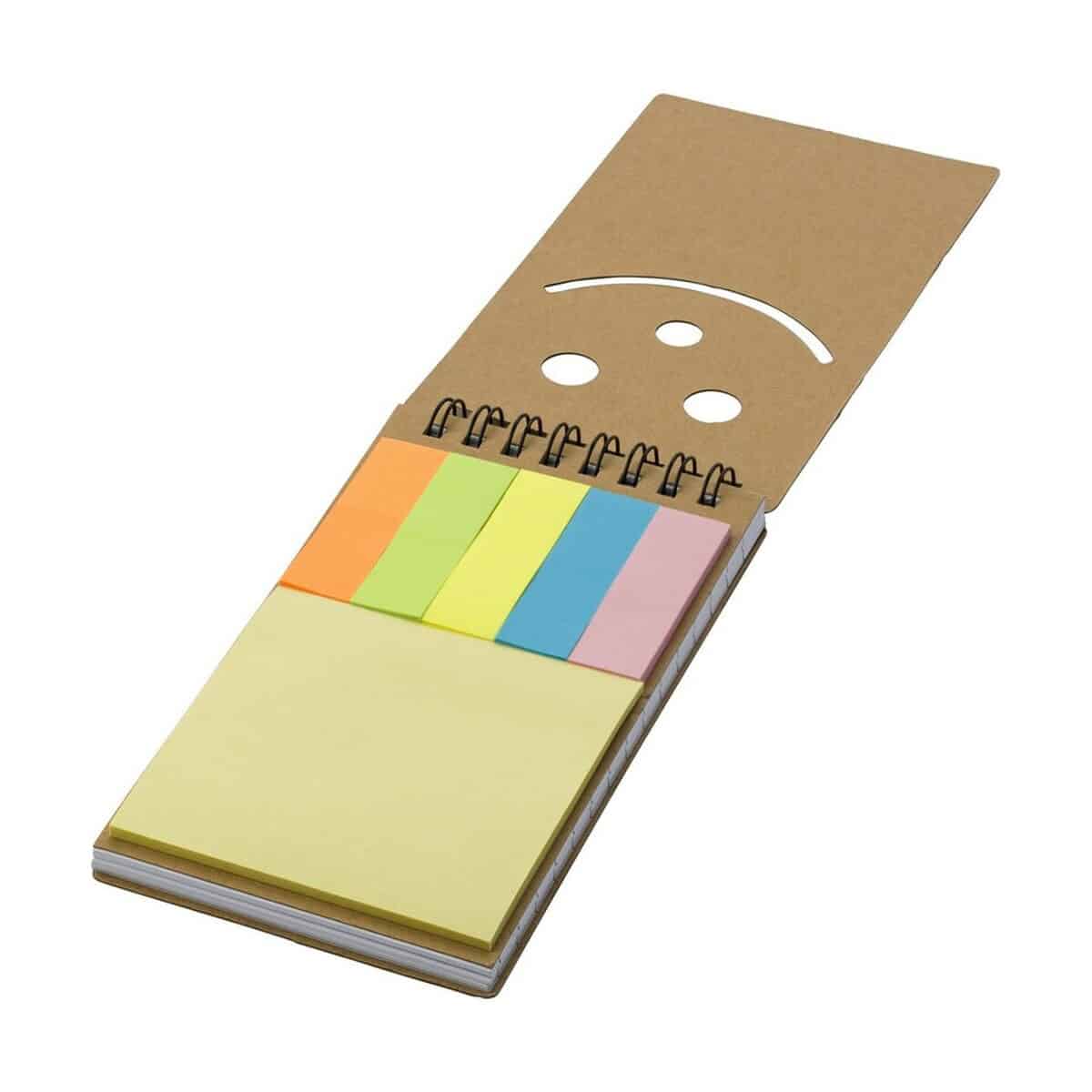 Notatniki z logo – zestaw do notatek, notatnik, karteczki samoprzylepne V2810-00_AAA01 Kolorowe notesy samoprzylepne z podkładką na zatyczki Gadzety reklamowe.