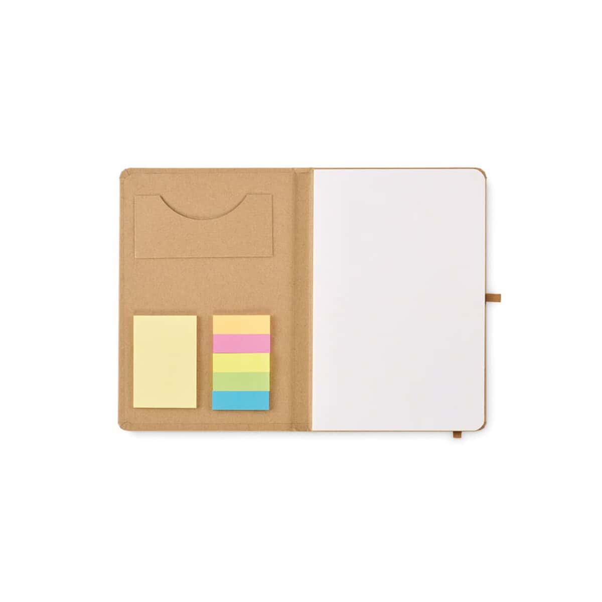 Notatniki z logo – zestaw z zeszytem a5 z papieru sticknote mo2554-13-picture1 Notesek z karteczkami samoprzylepnymi i organizerem do planowania gadżetów biurowych.