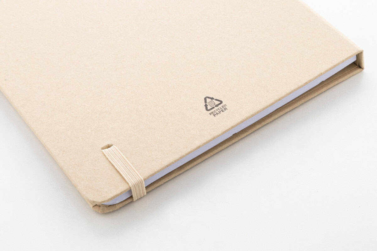 Notesy z logo – conus notes AP800097-00__CU1 Ekologiczny notes z recyklingu, ekologiczne gadżety biurowe, notes ekologiczny, personalizowane gadżety firmowe.