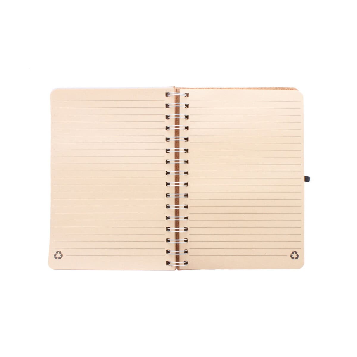 Notesy z logo – querbook notes AP800516__D Notes: The image shows an open, blank, beige notebook with lined pages. Please confirm if this aligns with the image from the link or specify details for more accurate SEO text.