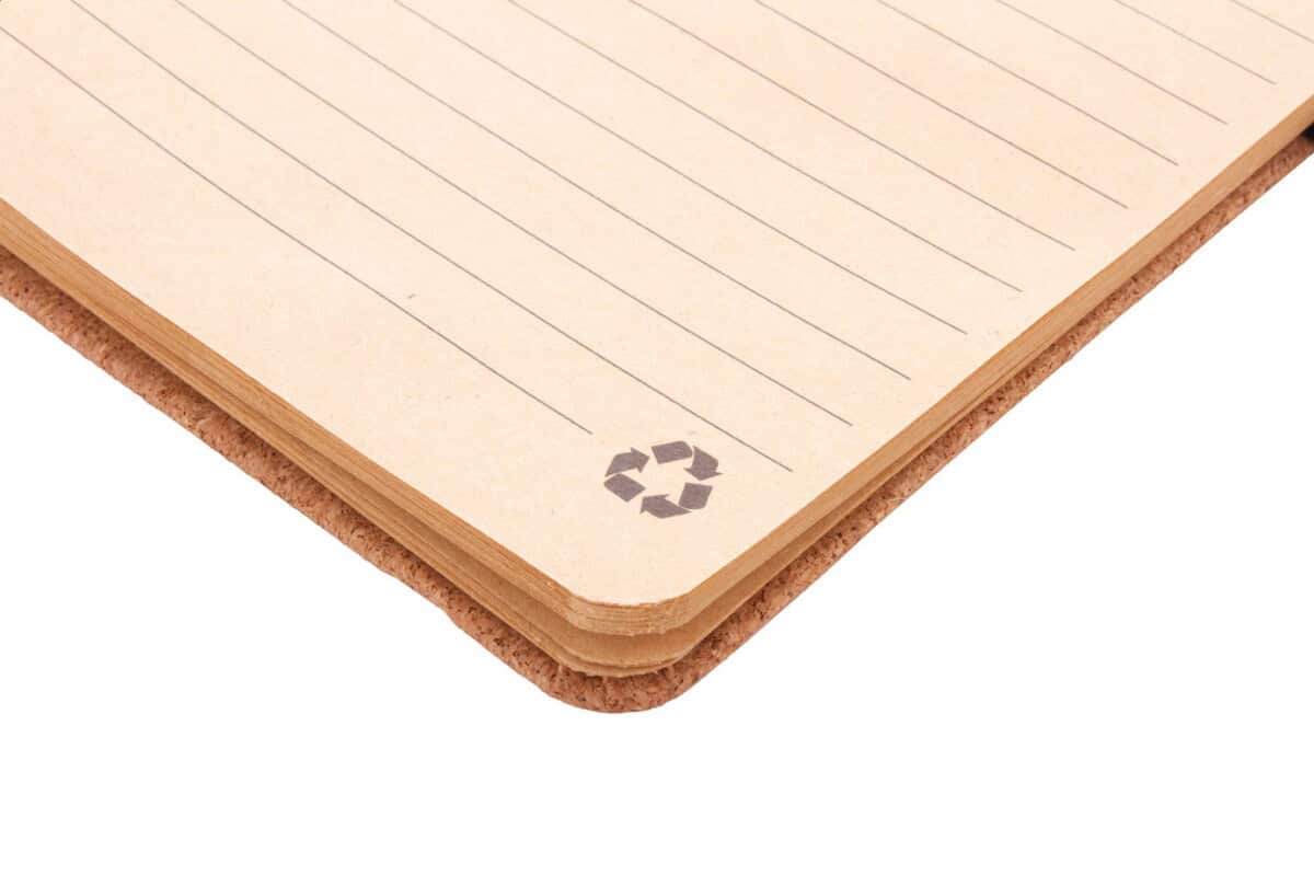 Notesy z logo – querbook notes AP800516__F Brązowa ekologiczna deska do notatek z recyklingu, idealna do personalizacji.