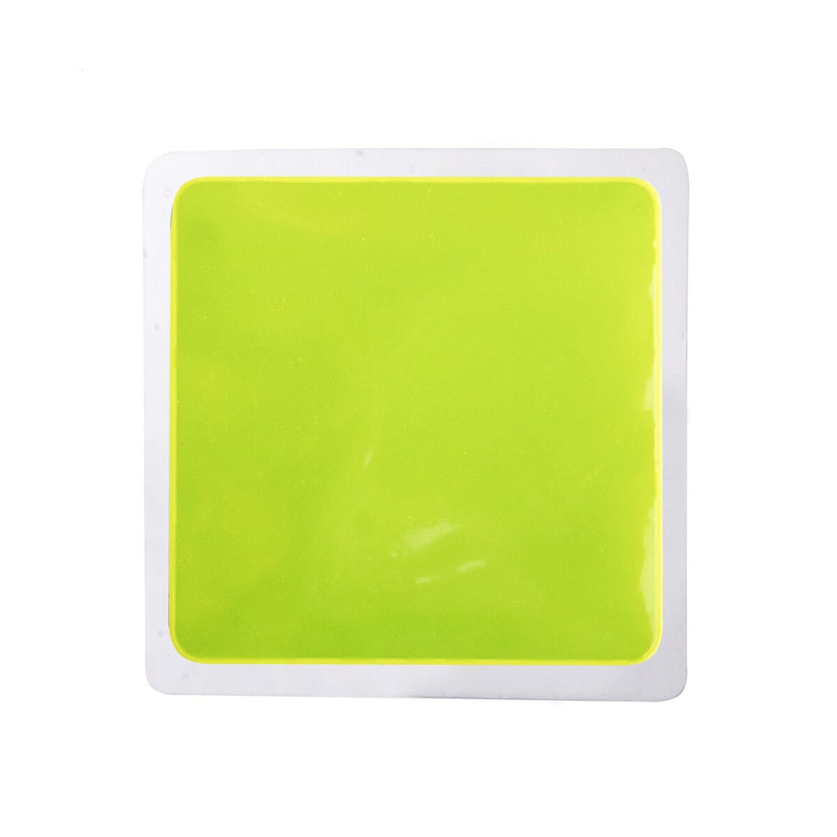 Żółta odblaskowa naklejka bezpieczeństwa na szkole, drogę i rower, powierzchnia refleksyjna.