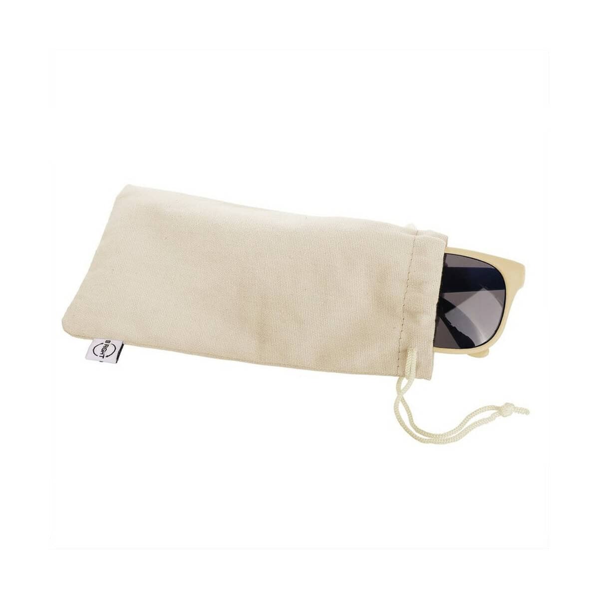 Okulary z logo – okulary przeciwsłoneczne b’right, bawełniane etui w komplecie | adam V7375-00_COV02 1. Etui na okulary z ekoskóry z nadrukiem, personalizacja, gadżety reklamowe.