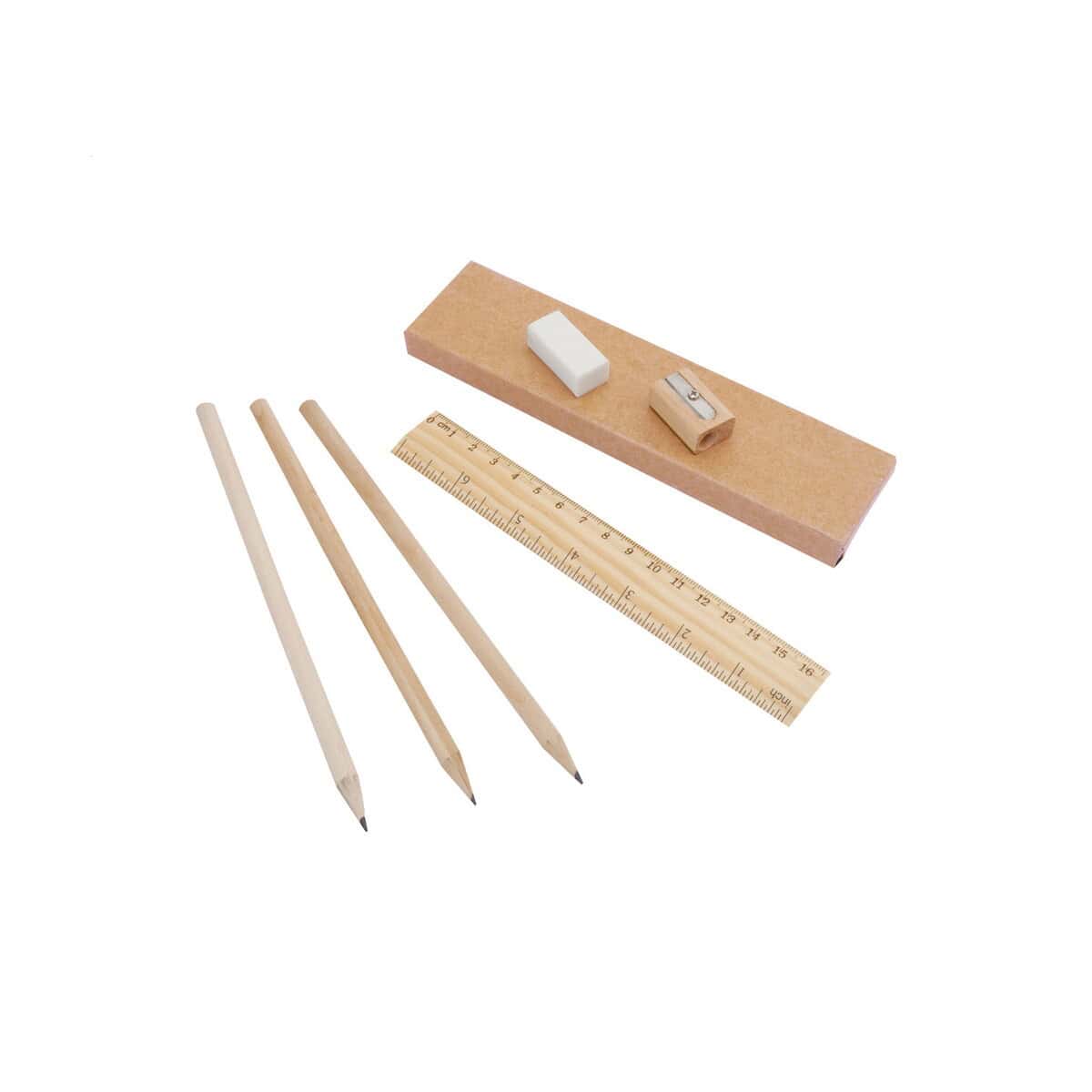 Ołówki z logo – pelly zestaw ołówków AP791260 Drewniane ołówki z grawerem na gadżety promocyjne gadżety firmowe reklama indywidualna.