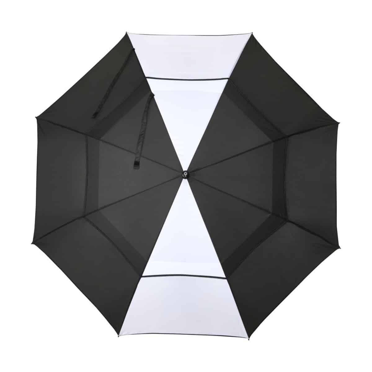 Parasole golfowe z logo – jeff 30-calowy wiatroodporny parasol golfowy 10941901_f1 Czarny parasol reklamowy z logo na zamówienie.