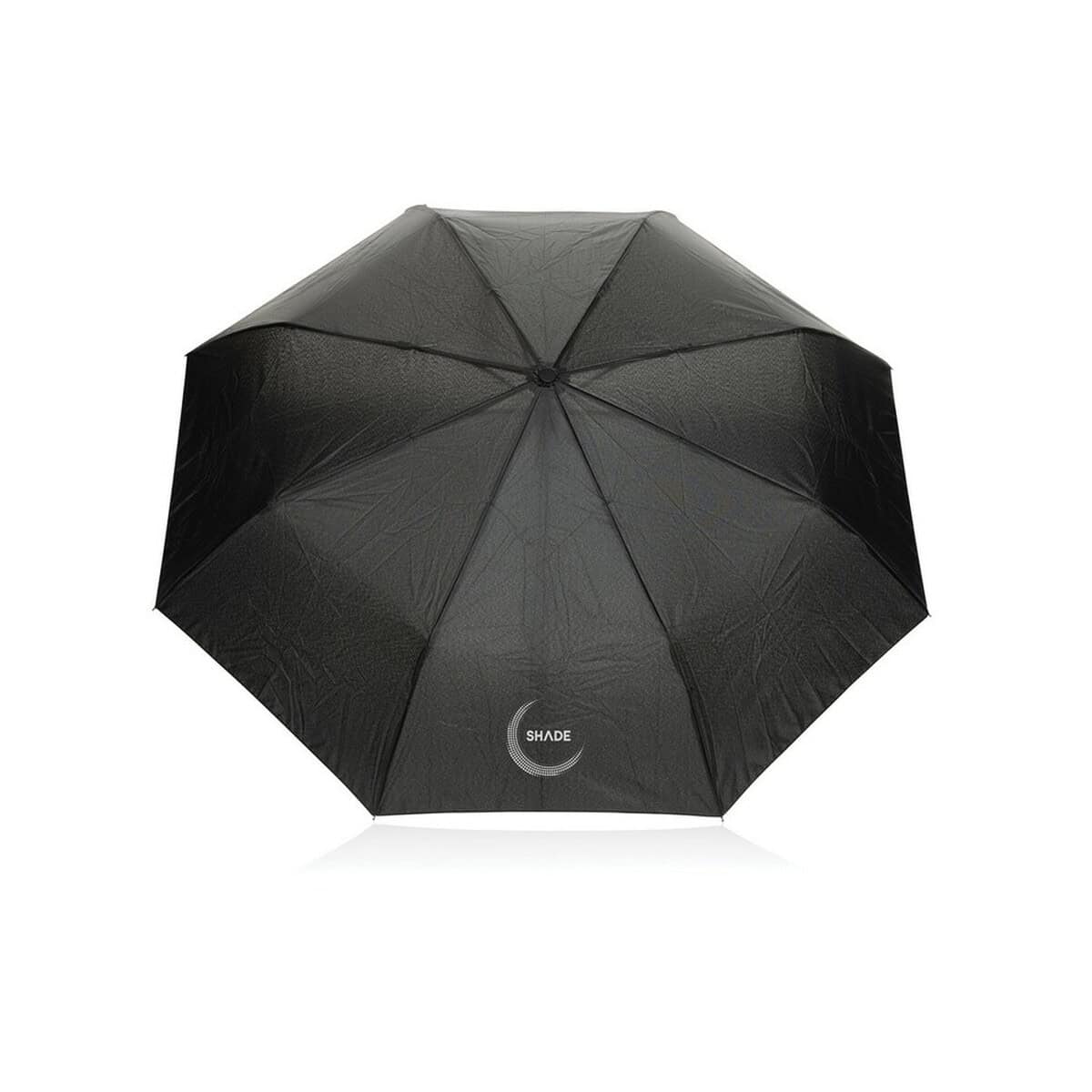 Parasole klasyczne z logo – parasol 21″ yara aware™ rpet P850.7101__D_100 Czarny parasol z logo Shade, lekki i wodoodporny, idealny na deszczowe dni, elegancki gadżet promocyjny.