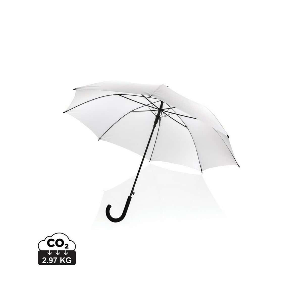 Parasole klasyczne z logo – parasol automatyczny 23″ impact aware™ rpet P850.643_S_0 Antywłamaniowy parasol z recyklingowych materiałów, ekologiczne gadżety.