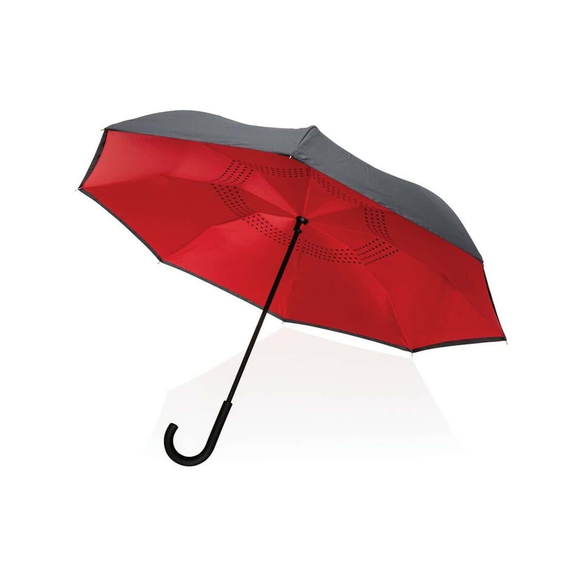 Parasole klasyczne z logo – parasol odwracalny 23″ impact aware™ rpet P850.634__B_6 Kolorowy parasol reklamowy z logo na prezentację i gadżety firmowe.