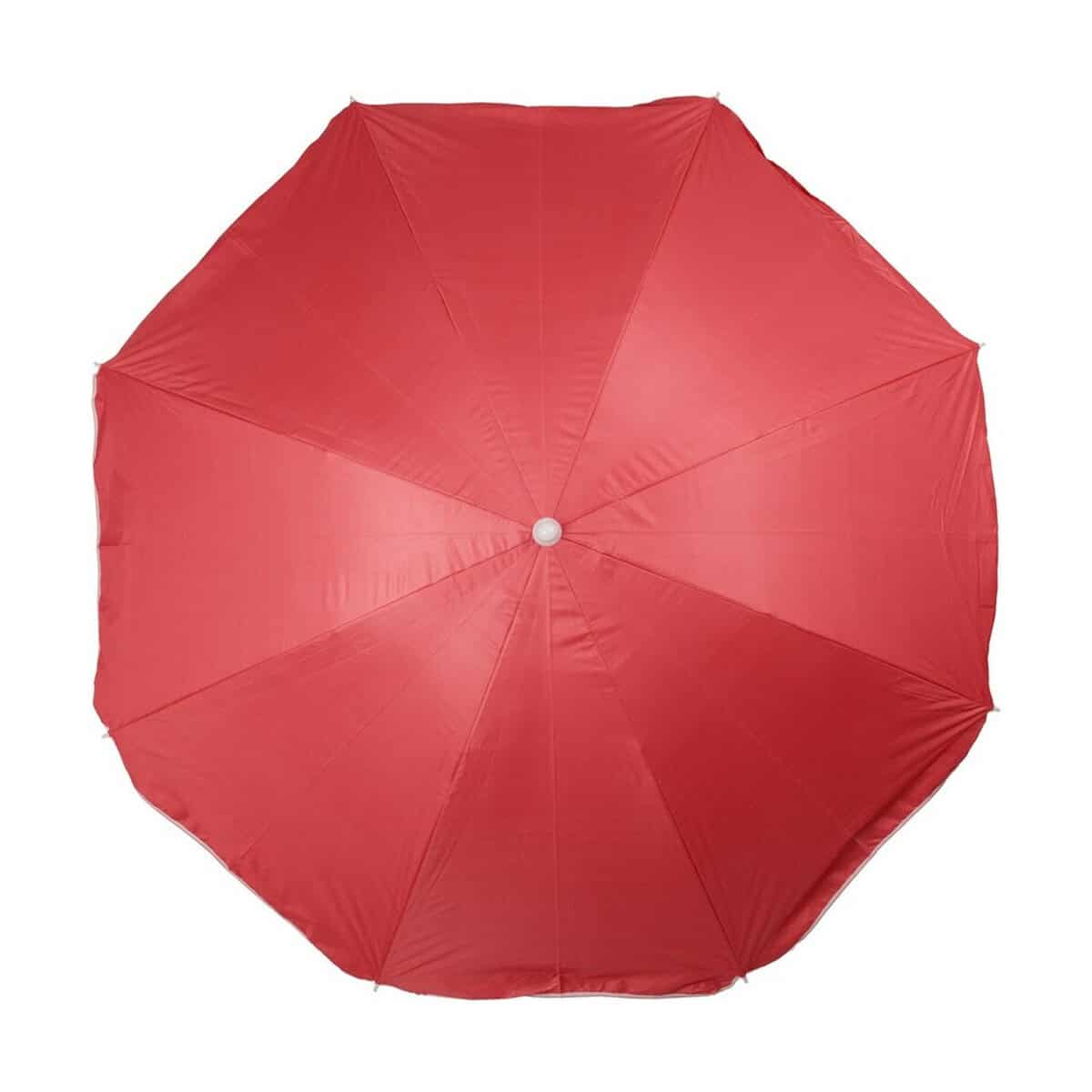 Czerwona parasolka z automatycznym otwieraniem, idealna na deszczowe dni.