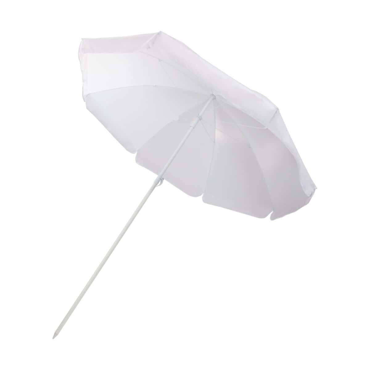 Biały parawan przeciwsłoneczny na plażę i ogród. Idealny do ochrony przed słońcem.