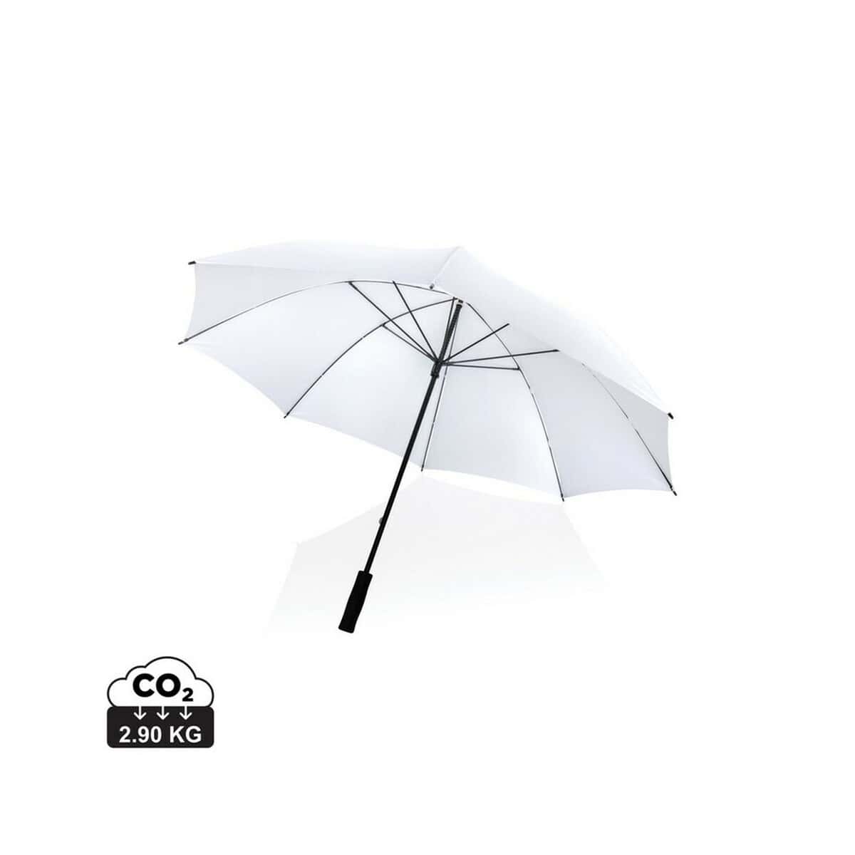 Parasole sztormowe z logo – parasol sztormowy 30″ impact aware™ rpet P850.693_S_0 1. Parasolka biała lekka, składana, z automatycznym otwieraniem, idealna na deszcz i słońce.