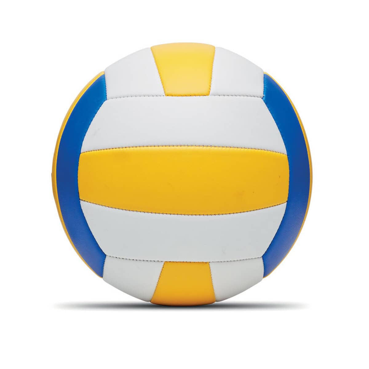 Piłki z logo – piłka do siatkówki volley mo9854-99-back 1. Piłka plażowa z nadrukiem w kolorach żółto-biało-niebieskich.
