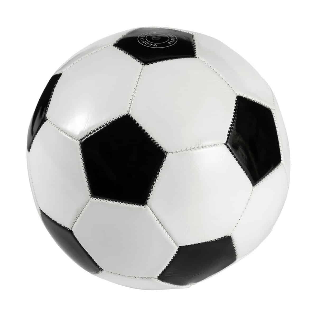 Czarna i biała piłka nożna, gadżety sportowe, akcesoria piłkarskie, ozdoby piłkarskie, gadżety na prezent.