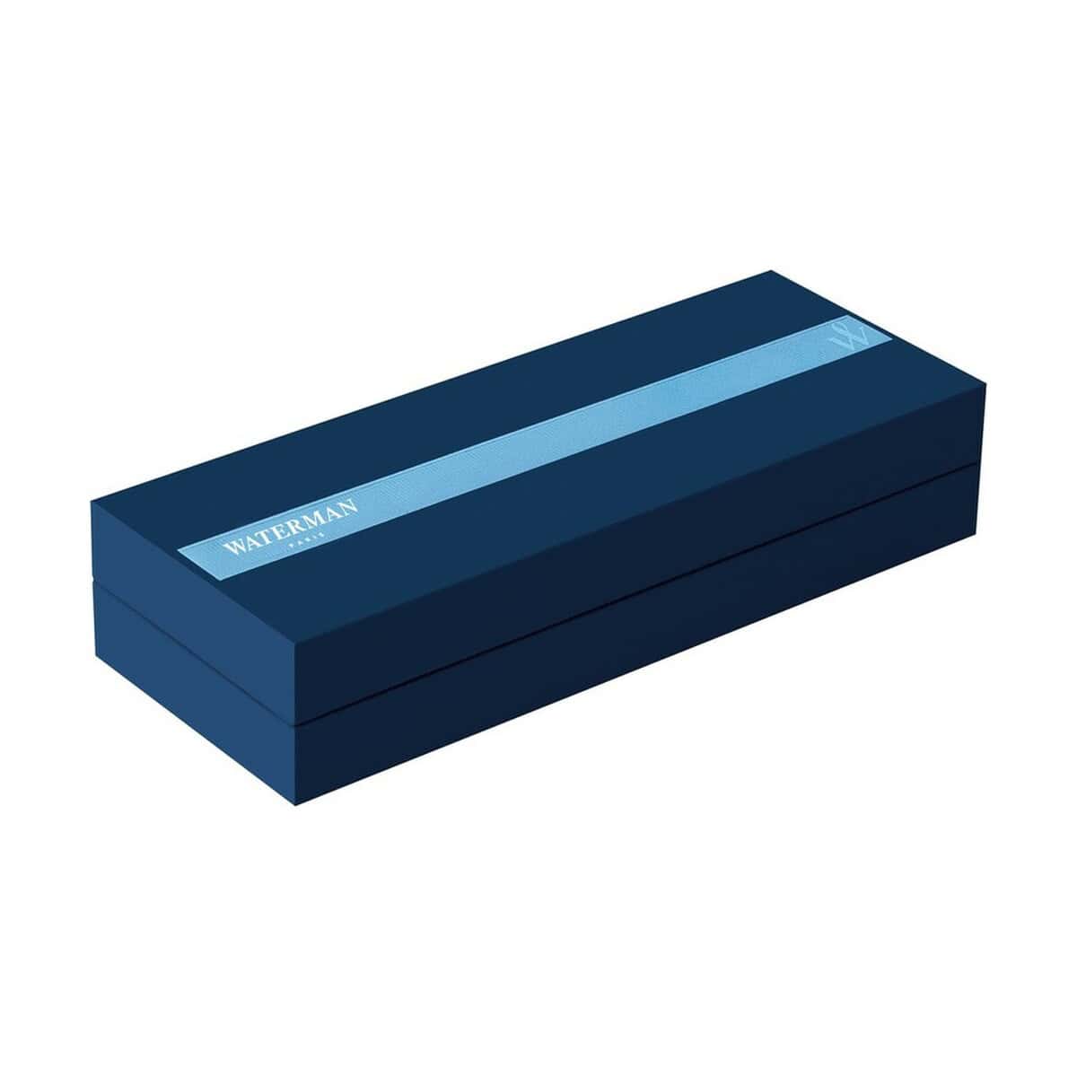 Pióra kulkowe z logo – pióro kulkowe waterman graduate VA806-32_COV02 Butelka wodoodporna Waterman w eleganckim etui na gadżety kaligrafia.