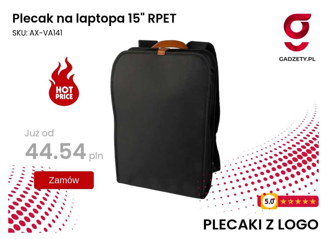 Plecak na laptopa 15 Plecak na laptopa 15 calowy z materiału RPET