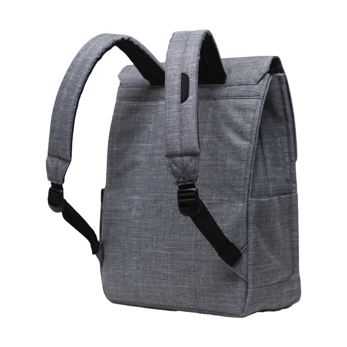 Plecaki z logo – herschel city plecak z materiałów z recyklingu o pojemności 16 l 12075380_e1 Torba na laptopa z trwałej szarej tkaniny, idealna na co dzień i podróże.