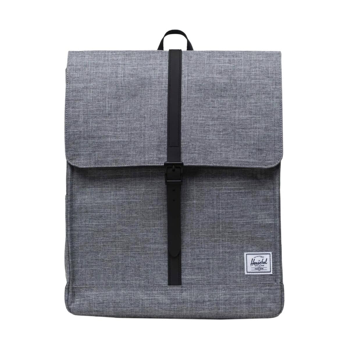 Plecaki z logo – herschel city plecak z materiałów z recyklingu o pojemności 16 l 12075380_f1 Szary furgon na laptop z nadrukiem Herlshcel, modny i praktyczny gadżet na co dzień.