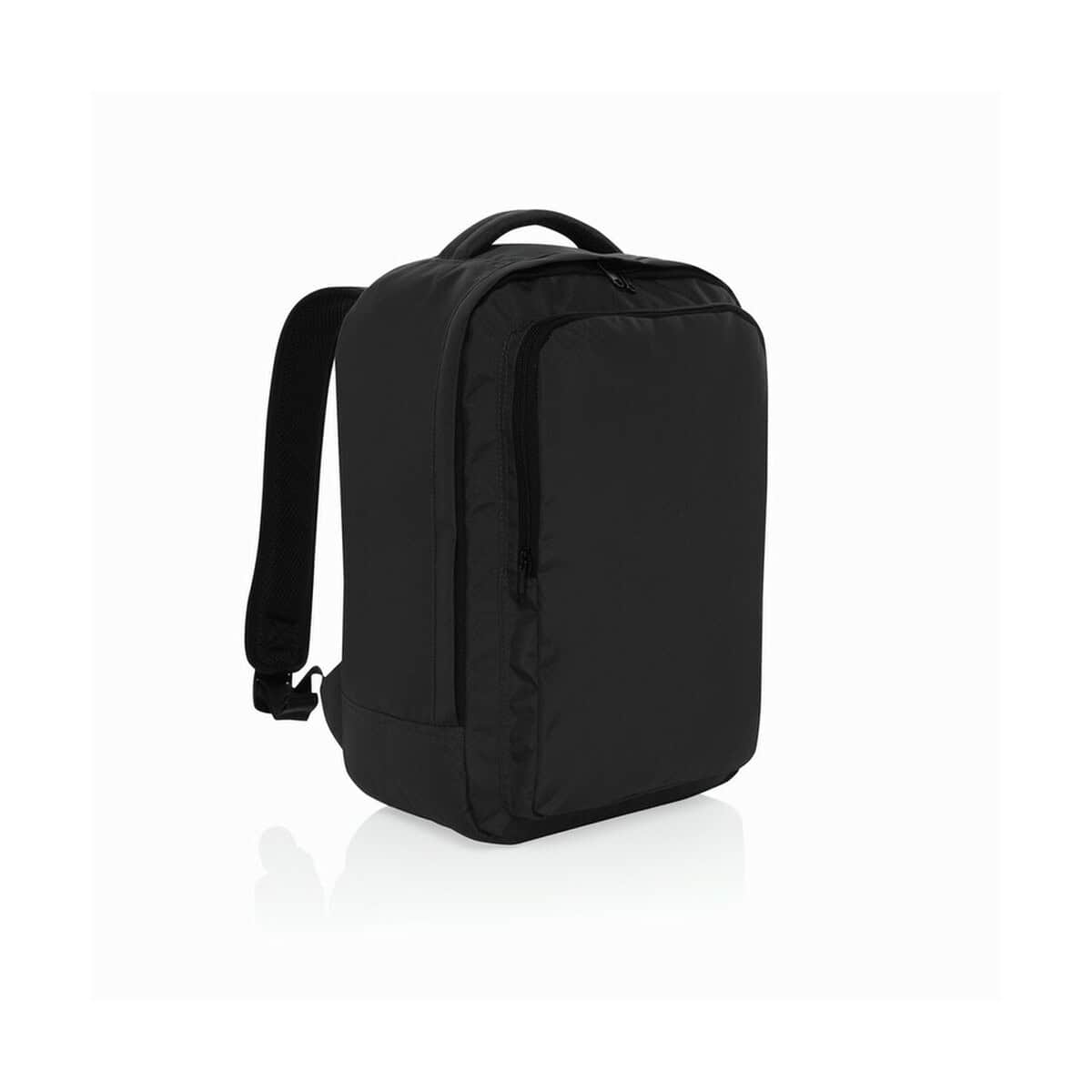 Plecaki z logo – pleacak kabinowy ace aware™ rpet P763.4501__B_1 Black backpack z logo na gadżety reklamowe, idealny na prezent, szkolny i podróże.