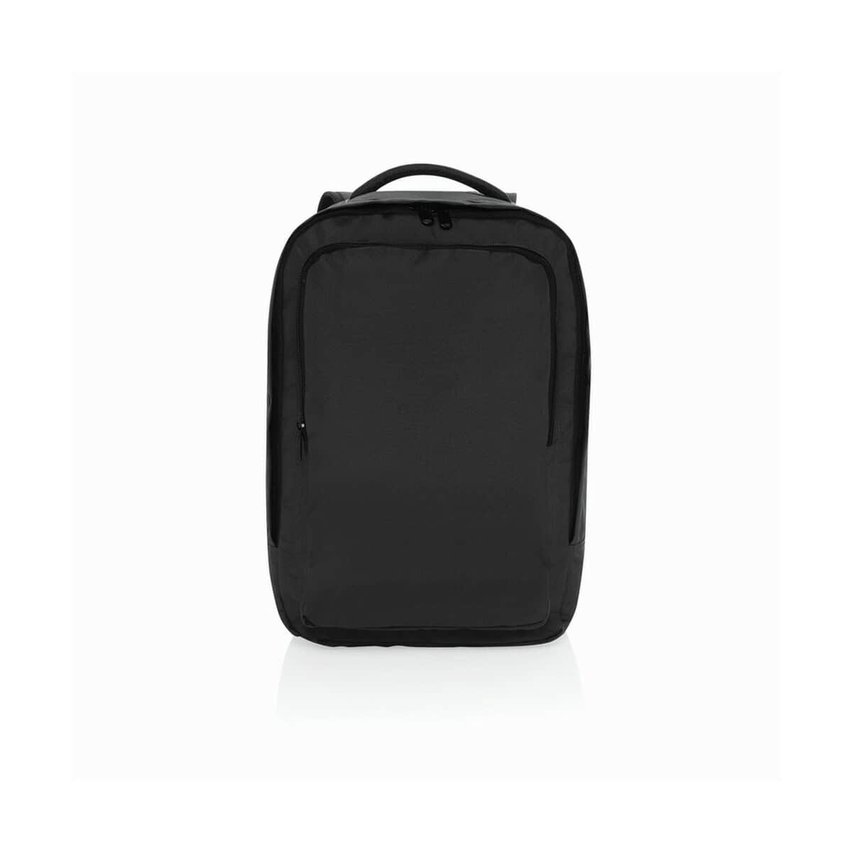 Plecaki z logo – pleacak kabinowy ace aware™ rpet P763.4501__B_2 Czarna torba na laptopa z logo, elegancki gadżet biurowy, personalizowane akcesoria reklamowe.