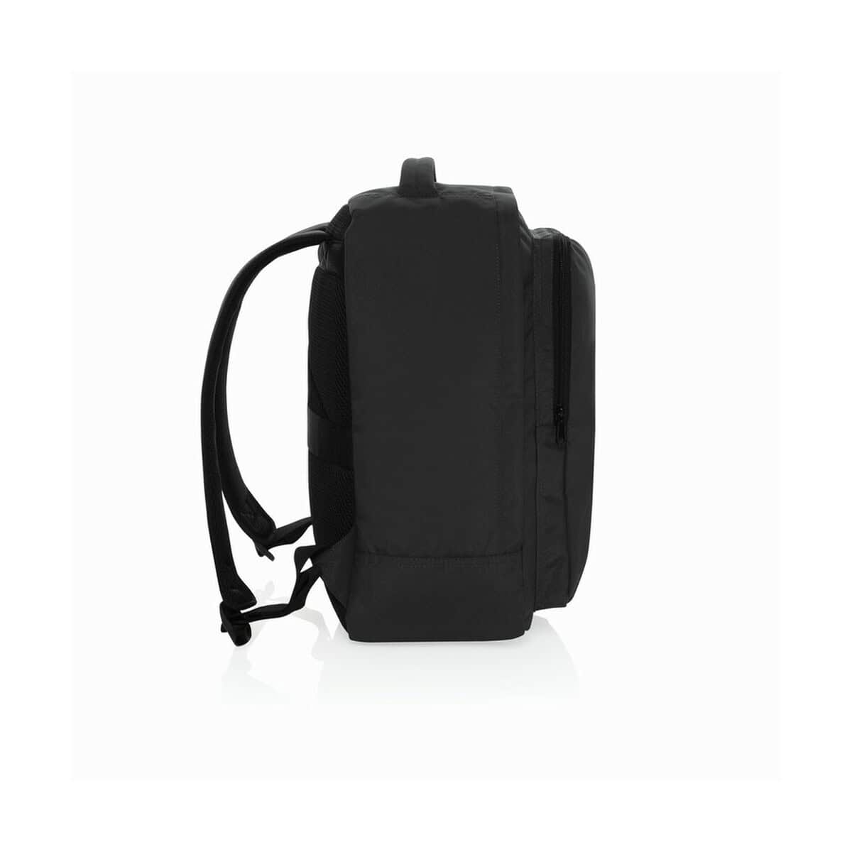 Plecaki z logo – pleacak kabinowy ace aware™ rpet P763.4501__B_3 Uniwersalny czarny plecak z logotypem na gadżety i upominki firmowe. Idealny na prezent i codzienne użytkowanie.