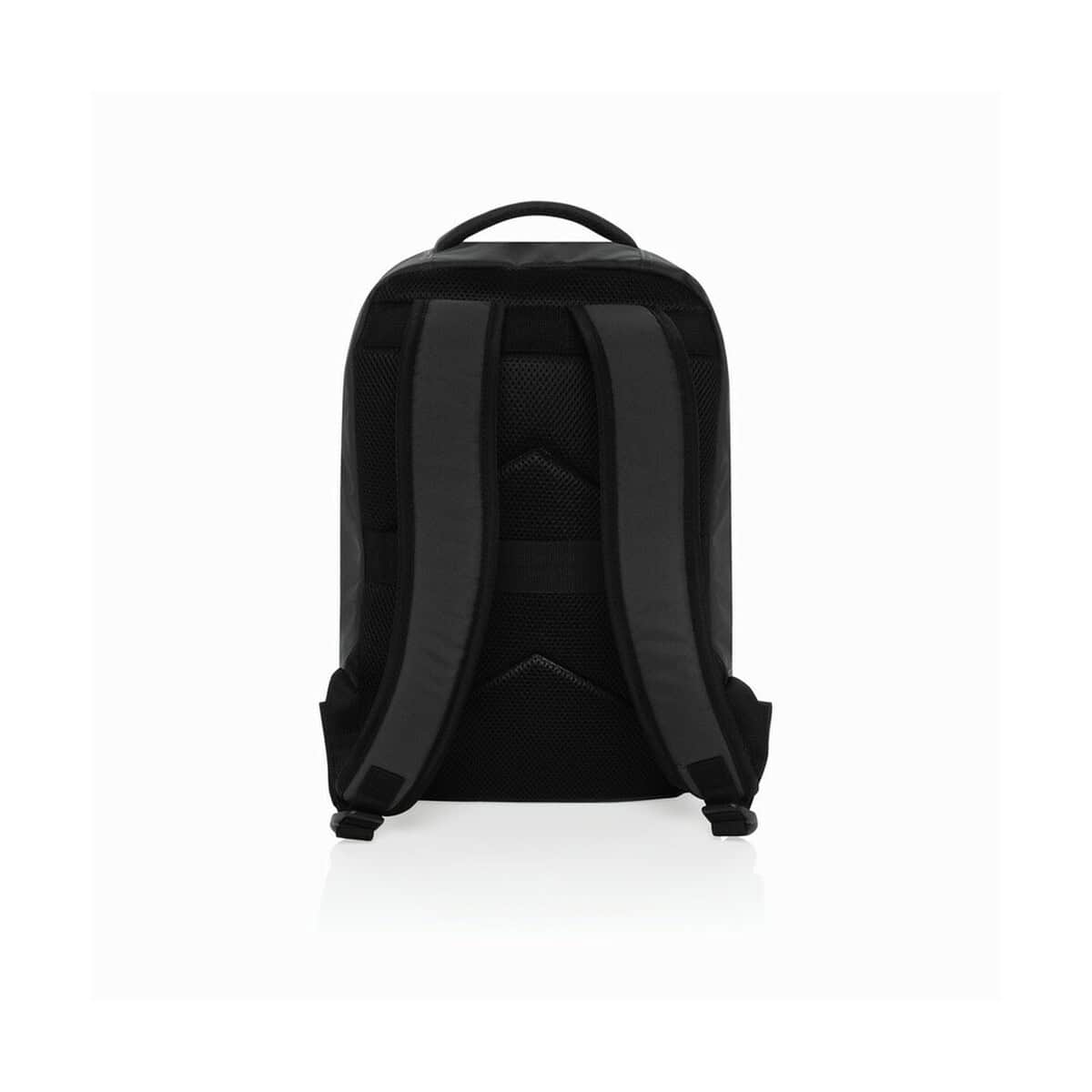 Plecaki z logo – pleacak kabinowy ace aware™ rpet P763.4501__B_4 Czarny plecak szkolny z wieloma kieszeniami i wygodnymi pasami.