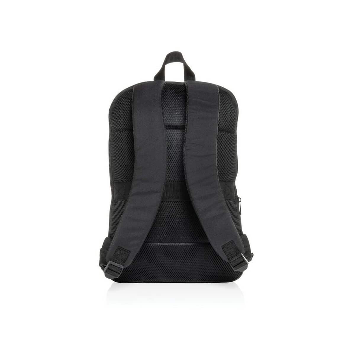 Plecaki z logo – plecak na laptopa 15,6″ flexpack aware™ rpet P763.4901__B_5 Czarny plecak z wyściełanymi szelkami i oddychającymi panelami, idealny na codzienne wyjścia.