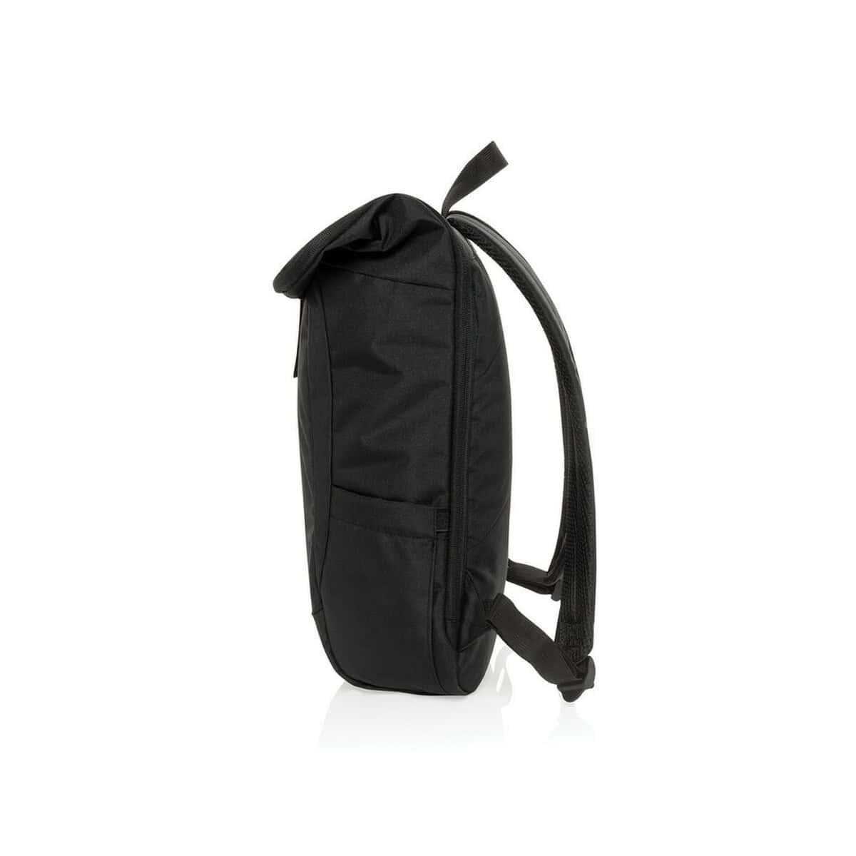 Plecaki z logo – plecak na laptopa 15,6″ swiss peak aware™ rpet P763.4601__B_5 1. Czarny plecak z eleganckim designem, idealny na gadżety i codzienne użytkowanie.