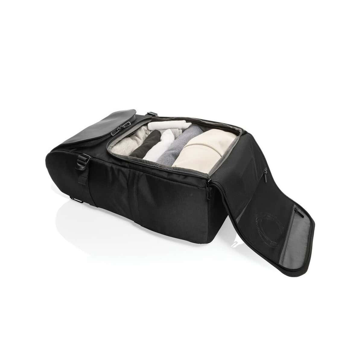 Plecaki z logo – plecak pascal aware™ rpet P763.221__B_6 Black travel bag for clothes and accessories.