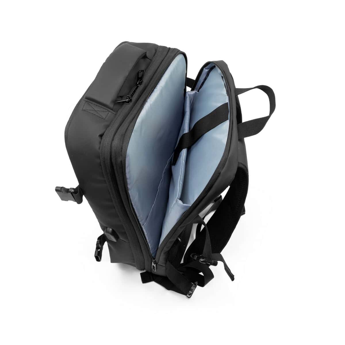 Plecaki z logo – rozszerzalny plecak exclusive collection | aicha VA092-03_AAA02 Stylowy plecak na laptop z wieloma kieszeniami i organizerem, idealny na codzienne gadżety.