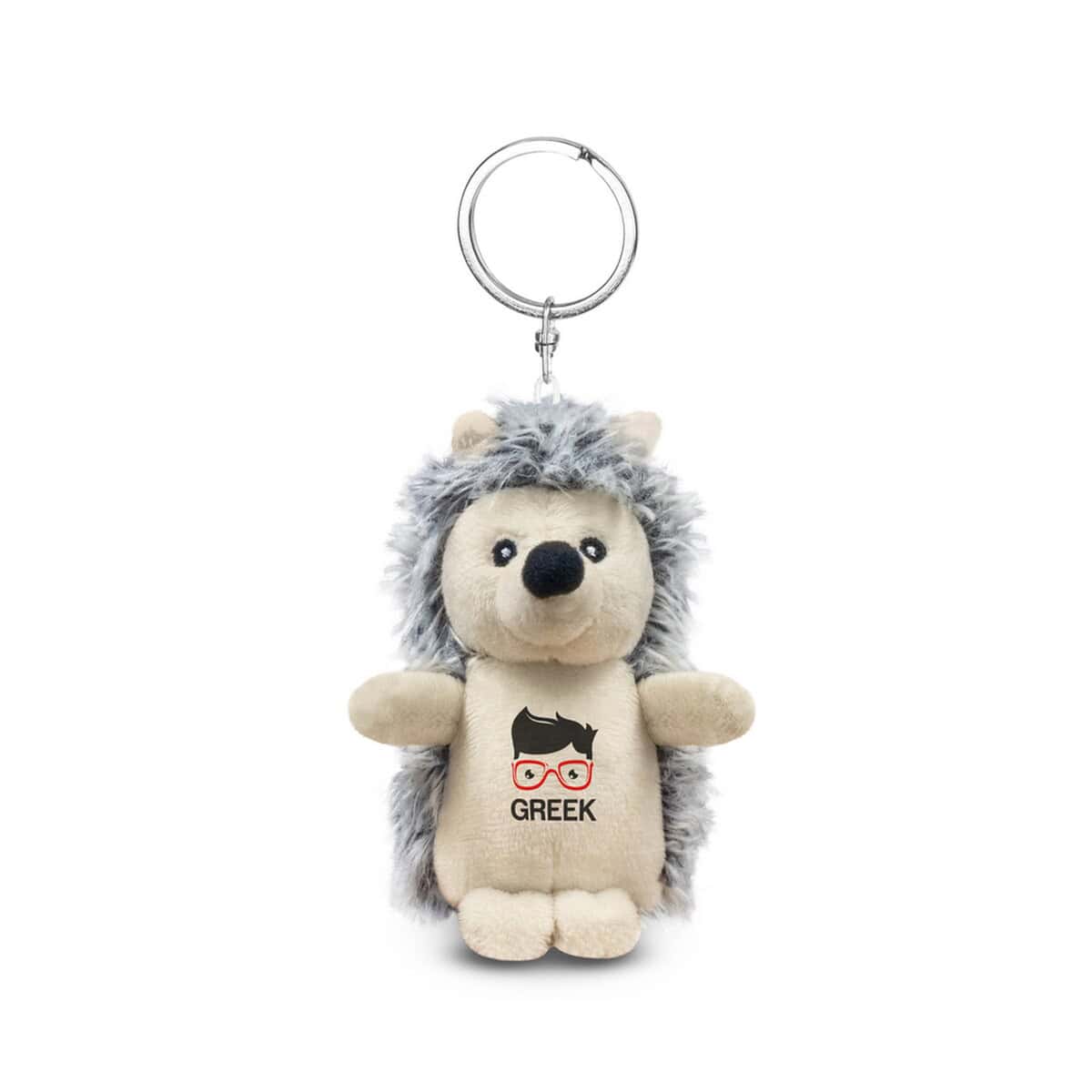 Przytulanka clip z kotem w zimowej czapce, idealny gadżet prezentowy.