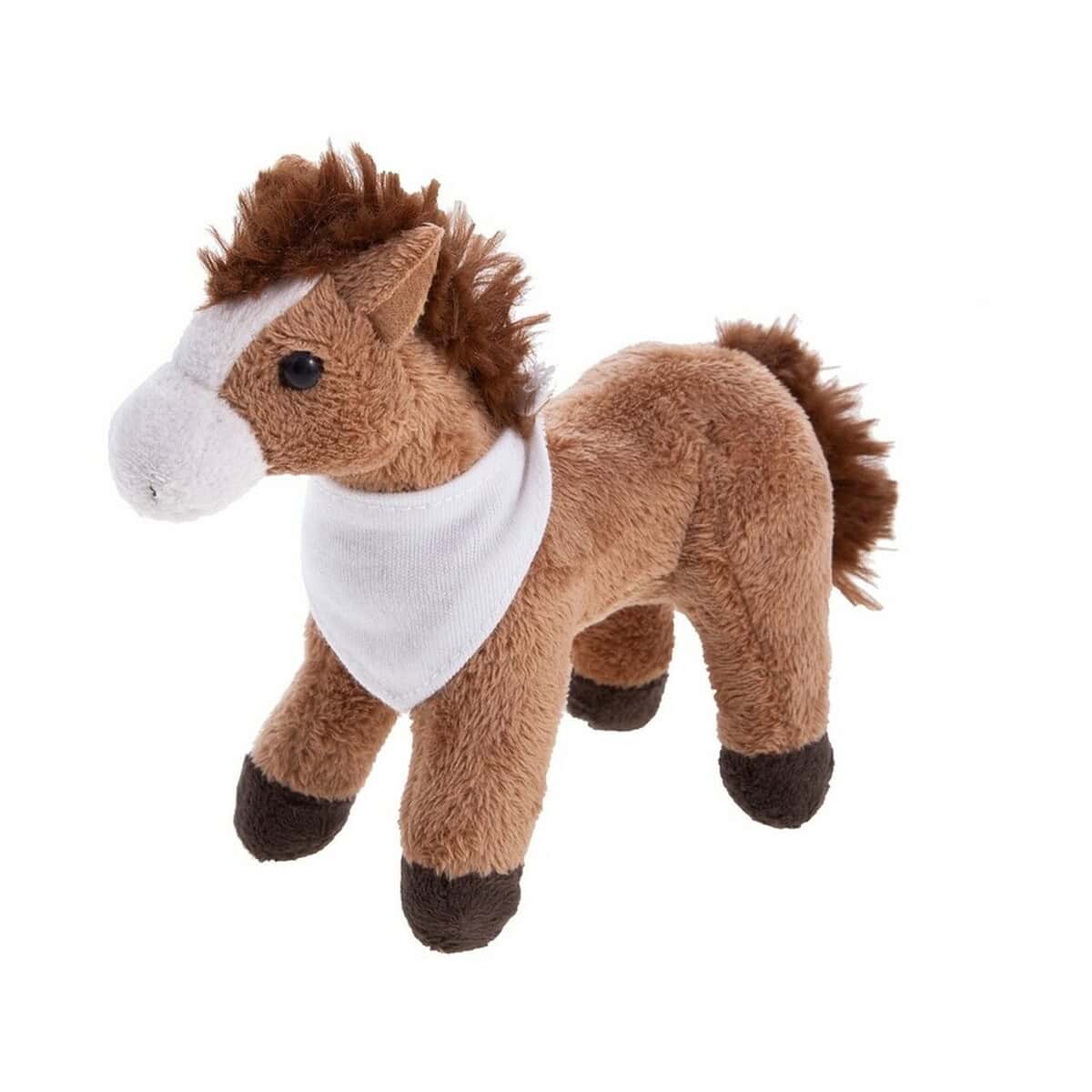 Pluszowa zabawka koń, maskotka konik, pluszowa maskotka dla dzieci, gadżety z nadrukiem.